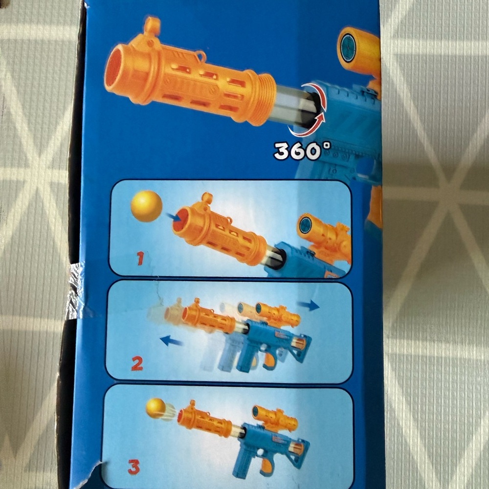 New in Box! Power Popper Kids Toy Blaster - Blue/Orange - Picture 4 of 4